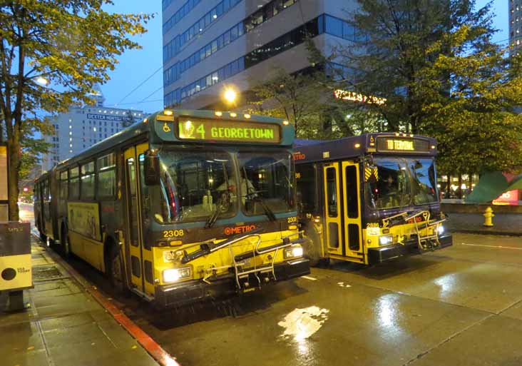 King County New Flyer D60HF 2308 & D60LF 2886